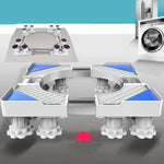 Adjustable Stainless Steel Refrigerator Bracket Washing Machine Base Bracket, Single Tube 4 Legs, Single Tube 4 Wheels, Double Tubes 4 Wheels + 4 Legs, Double Tubes 4 Wheels + 8 Legs, Double Tubes 8 Wheels + 4 Legs, Double Tube 12 Feet