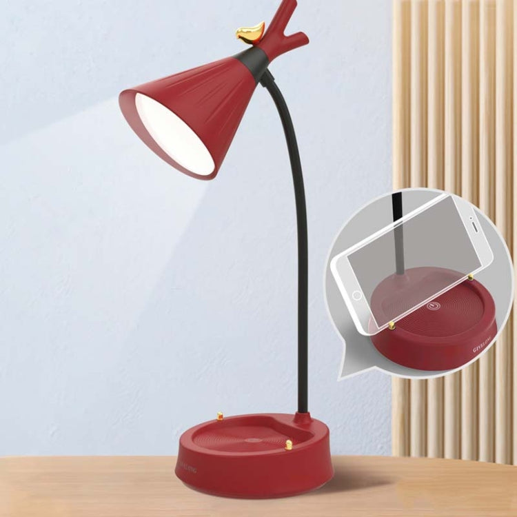 GIVELONG Forest Bird LED Touch Usb Table Lamp With Mobile Phone Holder Bedroom Bedside Night Light, GL361-1 Red, GL361-2 Yellow, GL361-3 Blue, GL361-4 Green, GL362-1 Pink, GL362-2 Yellow, GL362-3 Blue, GL362-4 Green, GL363-1 Red, GL363-2 Yellow        ...