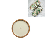 Desktop Shallow Storage Tray Sundries Tray Jewelry Display Tray, , Oval (Warm Brown), , Triangle (Warm Brown), , Round (Warm Brown), , Oval (Dark Green), , Triangle (Dark Green), , Round (Dark Green), , Oval (Green Lotus), , Triangle (Green Lotus)