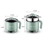 Multi-Function Electric-Cooker Mini Dormitory Student Cooking Rice Stir Frying Non-Stick Pot, 110V US Plug, White Manual Single Pot, White Manual Style with Steaming Grid, White Smart Single Pot, White Smart With Steaming Grid, Green Manual Single Pot ...