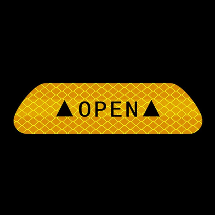 OPEN Reflective Tape Warning Mark Bicycle Accessories Car Door Stickers, Yellow, White, Red, Blue