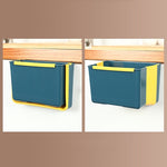 Portable Kitchen Sorting Wall-Mounted Folding Trash Can, Wall-Mounted (Blue), Wall-Mounted (Gray)