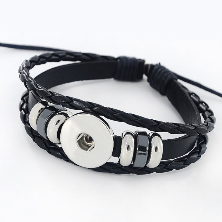 Constellations Couple Retro Weave Bracelets Leather Beads Bangle Bracelet, Capricornus