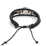 Constellations Couple Retro Weave Bracelets Leather Beads Bangle Bracelet, Capricornus