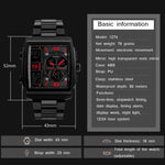 SKMEI 1274  Men Fashion Electronic Watch Multifunctional Outdoor Sports Watch, Red, Blue, Black, Golden