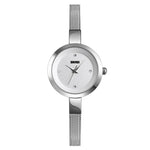 SKMEI 1390 Ladies Business Casual Watch Steel Band Lightweight Quartz Watch, Rose Gold, Golden, Silver