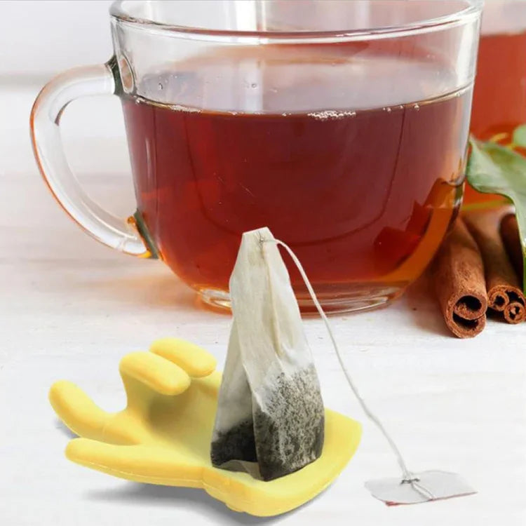 2pcs Little Finger Shape Tea Heroes Teaspoon Holder ，Random Color Delivery, Teaspoon Holder