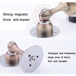 Punch-Free Stainless Steel Thickened Strong Magnetic Door Stopper, Brushed Steel, Green Bronze, Red Bronze, Black