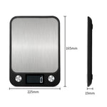 Small Kitchen Food Scale Stainless Steel Electronic Kitchen Scale, 5kg/1g (Black), 10kg/1g (Black), 5kg/1g (White), 10kg/1g (White)