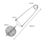 2 PCS Stainless Steel Sphere Mesh Tea Strainer Coffee Herb Spice Filter Tea Infuser, Stainless Steel