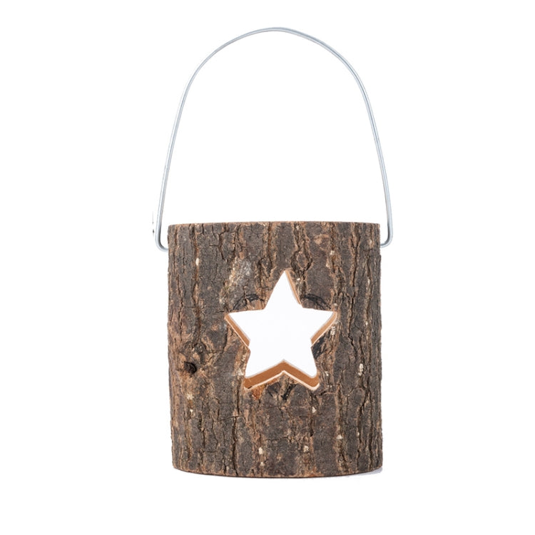 120211 Valentine Day Atmosphere Lamp Candle Holder Cafe Decoration Home Party Decoration Tea Wax Wooden Candle Cup, Snowflake, Pine, Five Stars, Love
