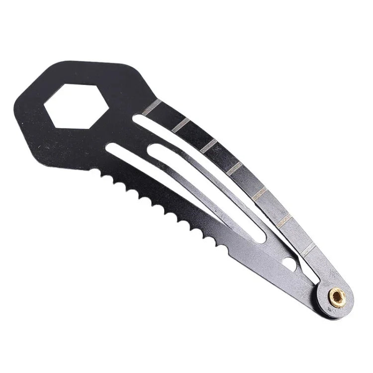 2 PCS 8 in 1 Multifunctional Hair Clip Outdoor Self-Defense First Aid Tool, 2 PCS 8 in 1 (Black), 2 PCS 8 in 1 (Silver)