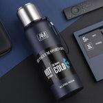304 Stainless Steel Insulated Mug Large Capacity Sports Water Cup Outdoor Travel Pot, 500ml, 750ml, 1000ml, 1500ml