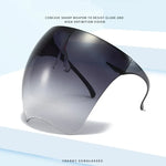 Men And Women All-Round Protection Anti-Fog Face Shield Integrated Anti-Spitting Goggles, Sunscreen Sunglasses(Gradient Gray)