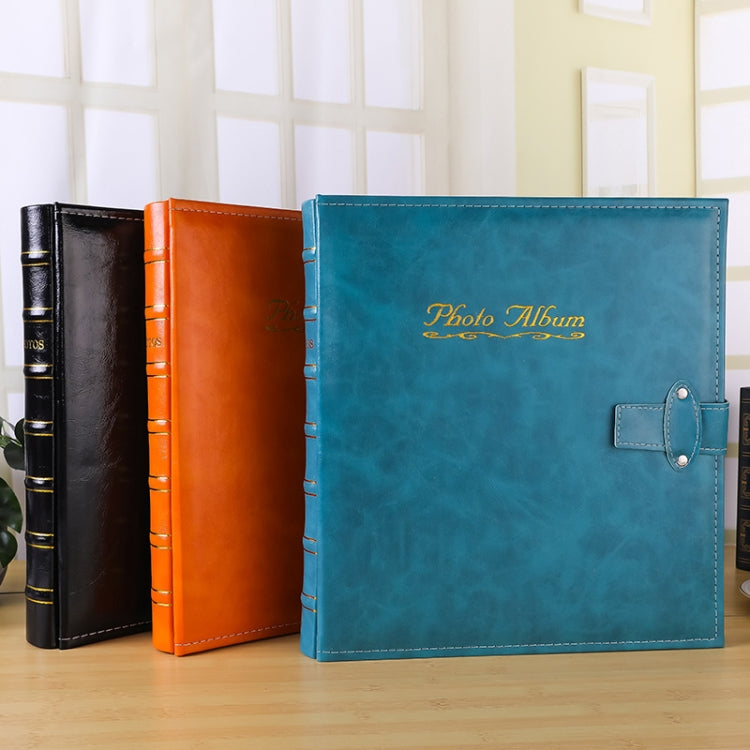 6 inch 500 Sheets Interstitial PP Album PU Leather Retro Bronzing Cover Photo Album, Red, Yellow, Blue, Black, Beige, Orange, Dark Red
