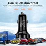 BK-358 3A QC3.0 4USB Car Charger One For Four Mobile Phone Car Charger, Black, White