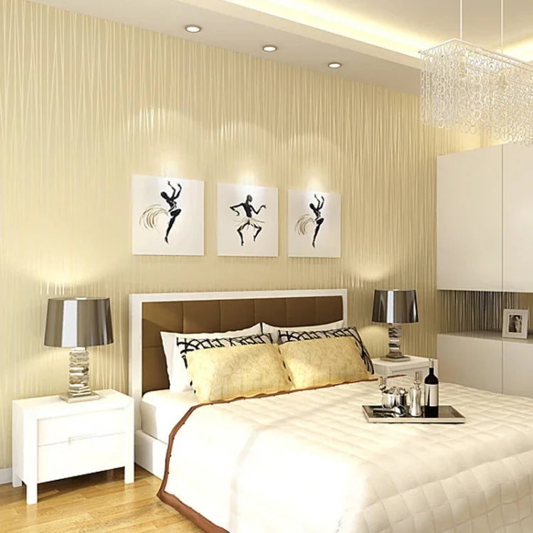 Modern Minimalist Bedroom Living Room Self-Adhesive Non-Woven Wallpaper Sticker, 0.53 x 3 Meters
