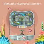 Play House Children Educational Electric Cycle Rotating Fishing Station Summer Water Game Toy Set, Green 6 Ducks, Pink 6 Ducks, Green 3 Fish 3 Ducks, Pink 3 Fish 3 Ducks