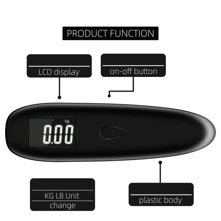 50kg/0.05kg  Baggage Scales Portable Luggage Scales Express Package Scales Hand-Held Electronic Scale, 50kg x 0.05kg