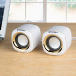 YEEZE A1 Multimedia USB2.0 Desktop Speaker Mini Computer Notebook Speaker, White Blue, White Green, White Purple, White Orange, Black Blue, Black Green, Black Purple, Black Prange, Electroplated Black Gold, Electroplated White, Electroplated Black     ...