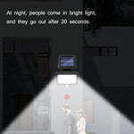 Solar Separated Wall Lamp Outdoor Courtyard Waterproof Human Body Induction Light, 128 COB
