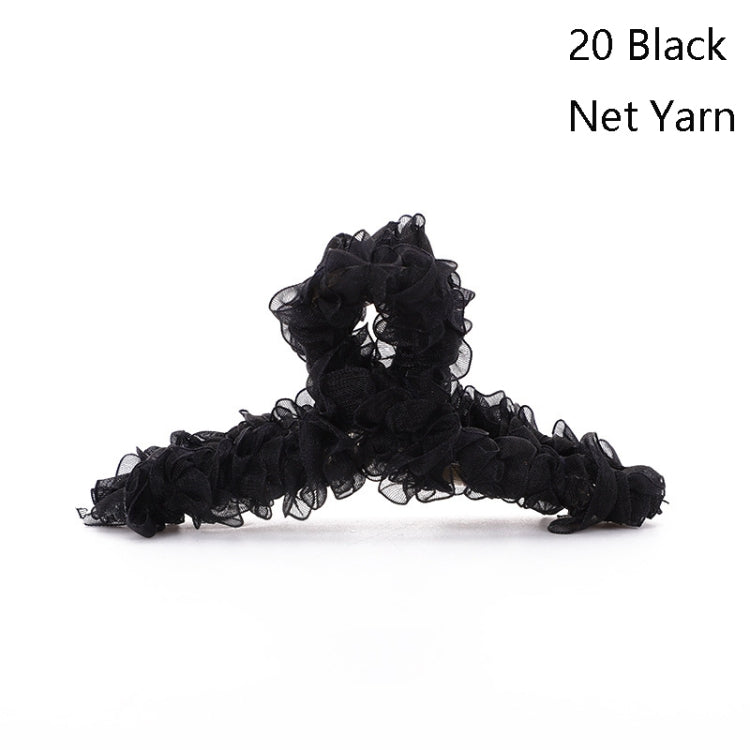 Resin Material Spring Hair Clip, Colour: 25 Yellow Net Yarn, 20 Black Net Yarn, 21 Pink Net Yarn, 22 Lake Blue Net Yarn, 23 Light Purple Net Yarn