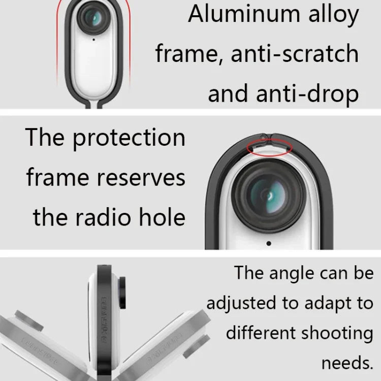 Sunnylife TY-Q9266 Mount Bracket Stabilizer Bicycle Clip with Screw for DJI, Insta360, GoPro and Other Action Cameras, Camera Frame Adapter, Backpack Clip, Tripod