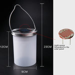 Outdoor Waterproof Solar Light Bucket Shape LED Courtyard Garden Hanging Lamp Night Light, Colorful Light, White Light, Warm Light