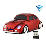 CM0010B 1200 DPI 3-keys Car Shape Wireless Mouse, Yellow, Red, Blue, Black