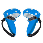 2 Sets GS092 Handle Controller Silicone Protective Cover Anti-Fall And Anti-Lost All-Inclusive Cover For Oculus Quest 2, GS092 Blue, GS092 Black