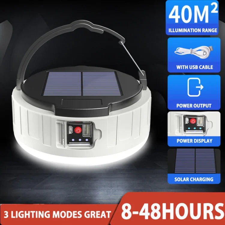 HB208 Solar Power 10W 37 LED Household Emergency Light Mobile Night Market Light Camping Light, HB208 Solar Power