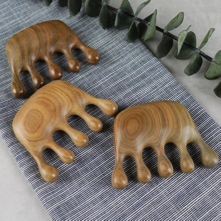 Green Sandalwood Massage Comb, 8x6cm