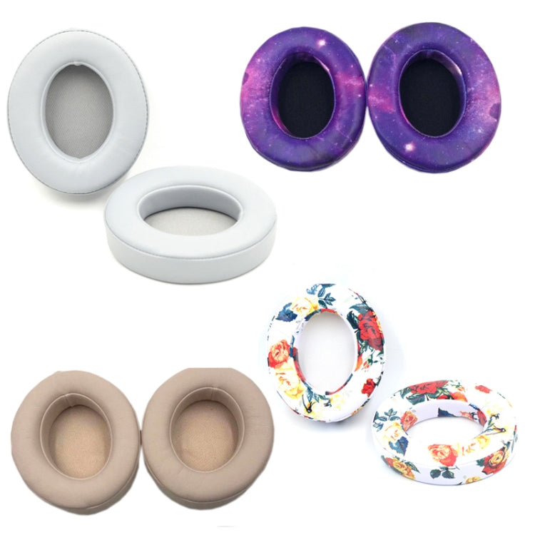 2 PCS Headset Sponge Cover For Beats Studio2.0, Floral, Silver Gray, Starry Sky, Rose Gold