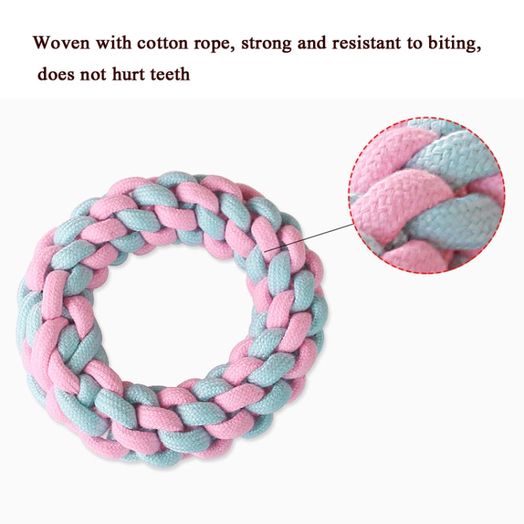 Cotton Rope Dog Molar Teeth Cleaning Toy Candy Color Woven Cotton Rope, Cotton Rope Single Ball, Single Ball, Double Ball, Hand Pulling Ball, 5 PCS Dumbbell Ball, 3 PCS Donut, Bone, Corn Stick, 7 Corn Handle Stick, 7 PCS Tuning Knot Color Randomly