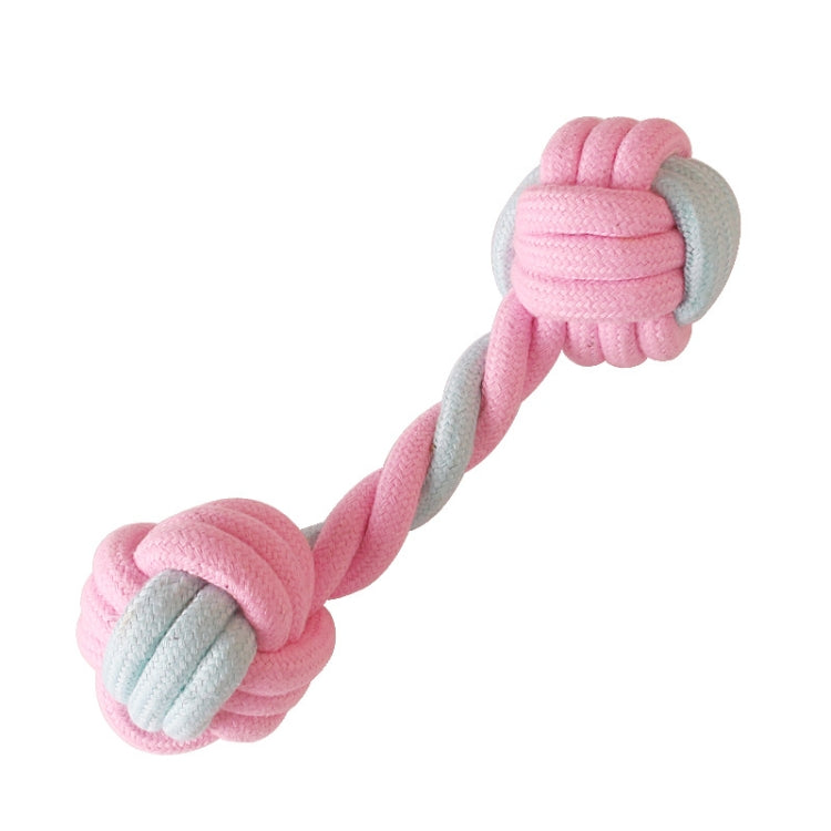 Cotton Rope Dog Molar Teeth Cleaning Toy Candy Color Woven Cotton Rope, Cotton Rope Single Ball, Single Ball, Double Ball, Hand Pulling Ball, 5 PCS Dumbbell Ball, 3 PCS Donut, Bone, Corn Stick, 7 Corn Handle Stick, 7 PCS Tuning Knot Color Randomly