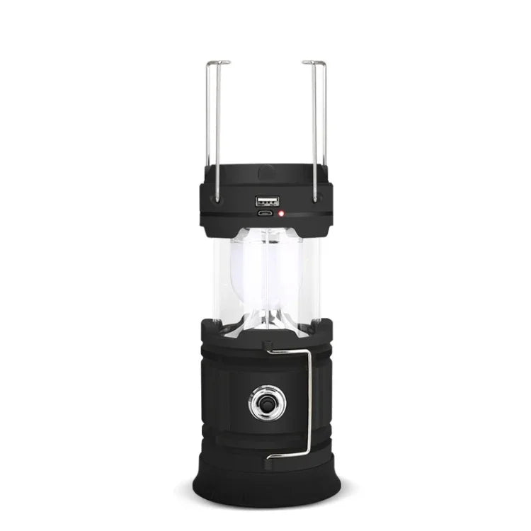 5803 Solar Camping Lamp Outdoor LED Emergency Portable Light Support USB Output, Solar + USB