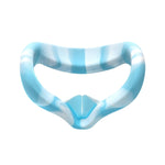 VR Silicone Eye Cover Anti-Sweat And Decontamination Color VR Goggles For Oculus Quest 2, White Blue, White Pink, White Yellow
