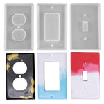 Crystal Epoxy Mirror Porous Socket Button Data Line Switch Panel Silicone Mold, Style One, Style Two, Style Three, Style Four, Style Five, Style Six