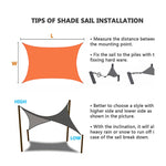 Outdoor Garden Sunshade Sail Waterproof Anti-UV Canopy, Size: 2m x 4m, 2m x 4m