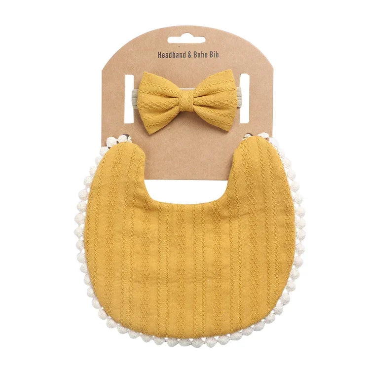 Baby Linen Cotton Printed Double-sided Saliva Towel Headband Set, DP021-1, DP021-2, DP021-3, DP021-4, DP021-5, DP021-6, DP021-7, DP021-13, DP021-9, DP021-10, DP021-11, DP021-12