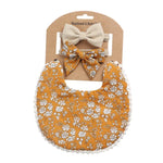 Baby Linen Cotton Printed Double-sided Saliva Towel Headband Set, DP021-1, DP021-2, DP021-3, DP021-4, DP021-5, DP021-6, DP021-7, DP021-13, DP021-9, DP021-10, DP021-11, DP021-12