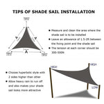 Triangle Outdoor Garden Sunshade Sail Waterproof Anti-UV Canopy, Size: 3m x 3m x 4.3m, 3m x 3m x 4.3m