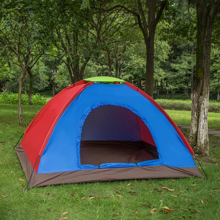 T015 Outdoor Camping Single-Layer Tent Camping Beach Tour Tent, Random Color Delivery, For 2 People, 3-4 People