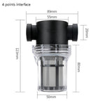 Water Pipe Front Plastic Filter Garden Irrigation Water Purifier, Specification:, 4 Points Interface 40 Mesh