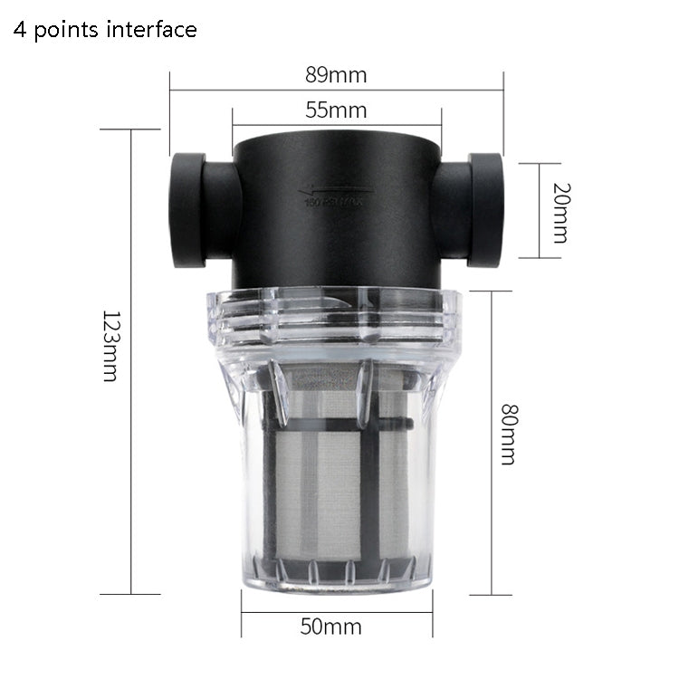 Water Pipe Front Plastic Filter Garden Irrigation Water Purifier, Specification:, 4 Points Interface 40 Mesh
