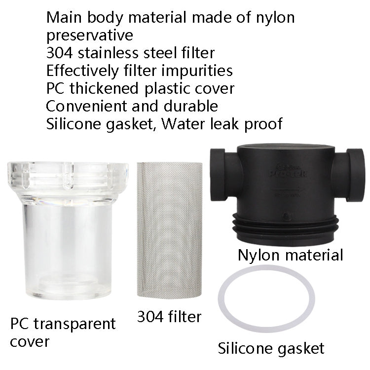 Water Pipe Front Plastic Filter Garden Irrigation Water Purifier, Specification:, 4 Points Interface 40 Mesh