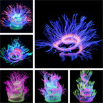 Aquarium Fish Tank Landscaping Decoration Silica Gel Simulation Software Coral Fluorescent Anemone, Size:, 50cm, 75cm, 100cm