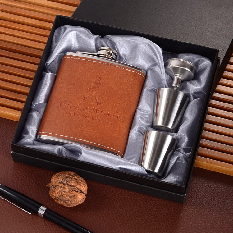 Portable Stainless Steel Hip Flask Set With Wine Glass Funnel, Style:, 8OZ New Jack Patch Core, 8OZ Old Jack Patch Core, 8OZ Old Man Patch Core, 8OZ Yellow Floral Pattern Core, 7OZ Black Leather Jack Gray, 7OZ Yellow Leather Jack Old Man Gray          ...