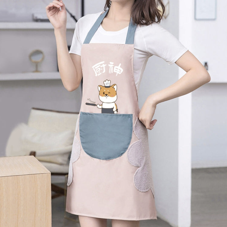 Home Kitchen Waterproof And Oil-Proof Apron Cute Cooking Work Apron, Colour: Foodie Light Pink (Ordinary), Foodie Light Pink (Ordinary)