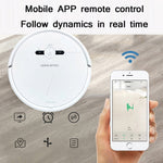 GEERLEPOL Smart Home Automatic Refilling Sweeping Robot, High Configuration Support Mobile Phone APP, White, Black